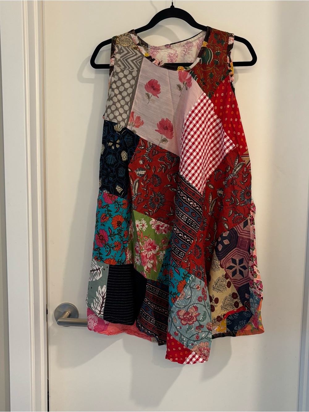 Handmade Boho Patchwork Mini Dress